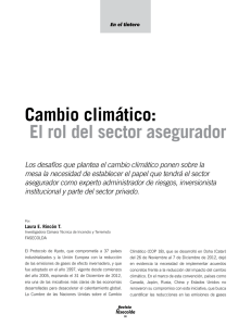 Cambio climático: El rol del sector asegurador