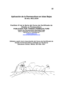 IV Aplicación de la Permacultura en Islas Bajas