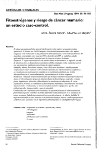 Fitoestrógenos y riesgo de cáncer mamario: un estudio caso