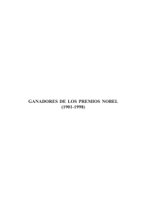 GANADORES DE LOS PREMIOS NOBEL