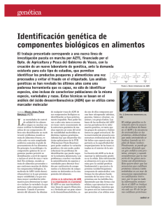 Identificación genética de componentes biológicos en alimentos