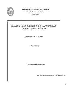 Propedéutico Matemáticas 2011