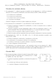 Circuitos de corriente alterna Circuito RLC