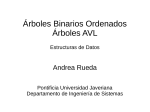 Árboles binarios ordenados y AVL - Departamento de Ingeniería de