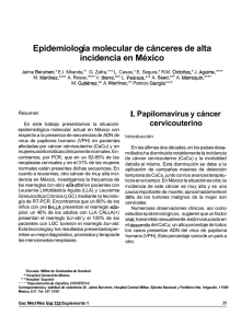 Epidemiolog ía molecular de cánceres de alta incidencia en México