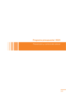 0024: Prevención y control del cáncer