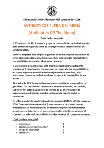 ANTIBIÓTICOS FUERA DEL MENÚ (Antibiotics Off The Menu)