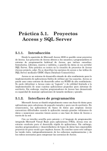 Práct. 5.1. Proyectos Accesss y SQL Server