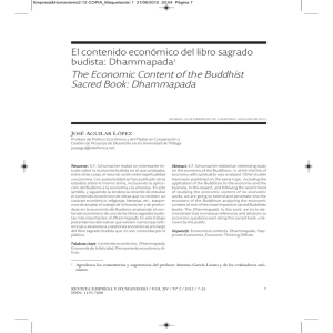 El contenido económico del libro sagrado budista: Dhammapada1