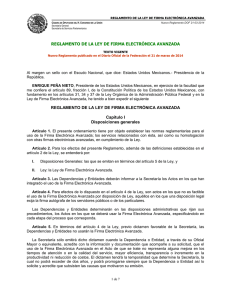 Reglamento de la Ley de Firma Electr&oacute;nica Avanzada
