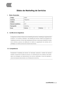 Sílabo de Marketing de Servicios