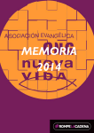 Memoria 2014 - Asociación Evangélica Nueva Vida