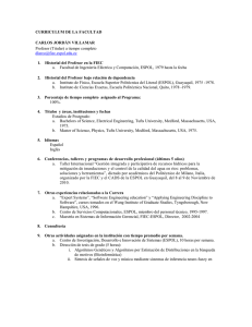 CURRICULUM DE LA FACULTAD CARLOS - FIEC