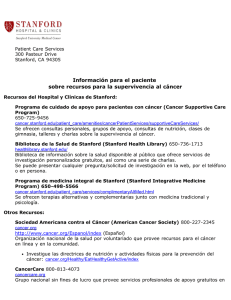 Información para el paciente sobre recursos para la supervivencia