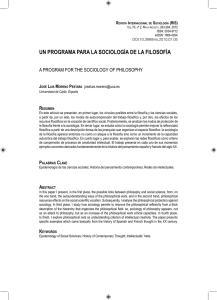 Un programa para la sociología de la filosofía