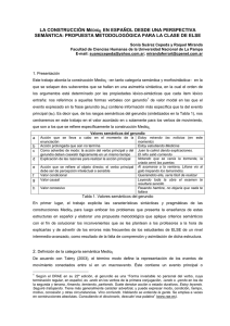 La Construcción en español desde una perspectiva semántica