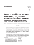 Biometría etmoidal, del complejo osteomeatal y sus variantes