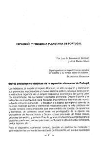 EXPANSIÓN Y PRESENCIA PLANETARIA DE PORTUGAL Breves