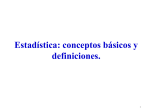Estadística: conceptos básicos y definiciones