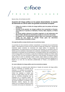 Aumento del riesgo político en los países
