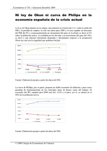 Ni ley de Okun ni curva de Philips en la economía española de la