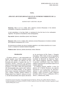 El género Aphanes L. está representado por hierbas anuales, cuyas