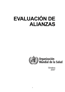 evaluación de alianzas - World Health Organization