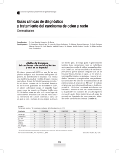 Gu&iacute;as cl&iacute;nicas de diagn&oacute;stico y tratamiento del carcinoma de colon y