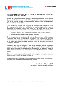 Nota informativa del 17 de febrero de 2014