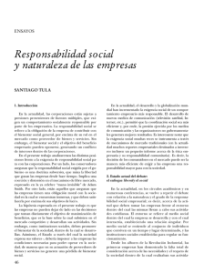Responsabilidad social y naturaleza de las empresas