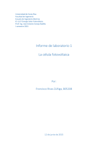 Informe de laboratorio 1 La célula fotovoltaica