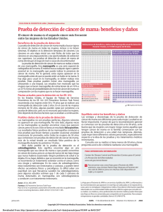 Prueba de detección de cáncer de mama: beneficios y daños