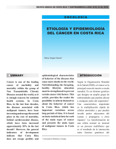 ETIOLOGÍA Y EPIDEMIOLOGÍA DEL CÁNCER EN COSTA RICA