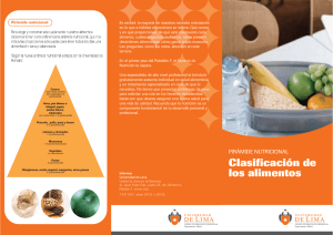 Clasificación de los alimentos