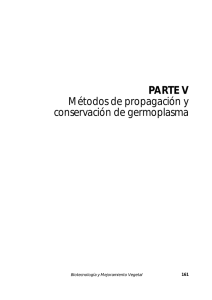 PARTE V Métodos de propagación y conservación de germoplasma