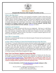the zika virus - City of Weston