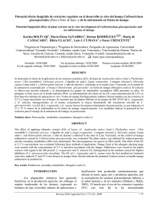 Potencial efecto fungicida de extractos vegetales en el desarrollo in