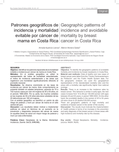 Patrones geográficos de incidencia y mortalidad evitable por cáncer