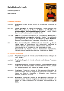 Rafael Salmerón Lissén - SAMLER · Arquitectura energéticamente