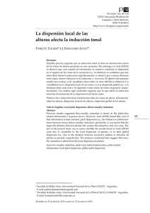 La dispersión local de las alturas afecta la inducción tonal