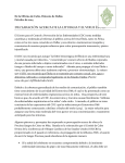 DECLARACIóN ACERCA DE LA LITURGIA Y EL VIRUS ÉBOLA