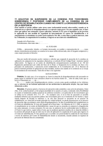 77. -solicitud de suspensión de la condena por