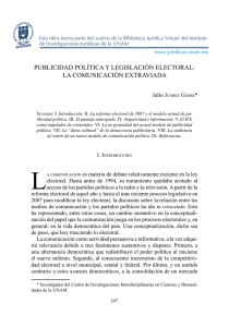 Publicidad política y legislación electoral: la comunicación