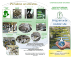 Programa de Acuicultura Portafolio de servicios