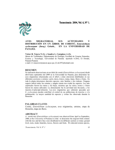 TEJERA, V. y CAMPINES, S. . Aves migratorias, sus actividades y