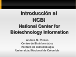 NCBI. - Universidad Nacional de Colombia