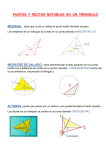 PUNTOS Y RECTAS NOTABLES EN UN TRIÁNGULO