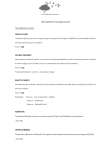 TRATAMIENTOS Y MASAJES DE SPA