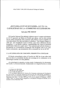 «ecclesia in et ex ecclesiis» (lg 23): la catolicidad de la