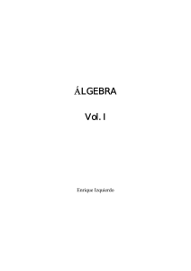 Volumen I.-Ejercicios de Álgebra E.Izqui